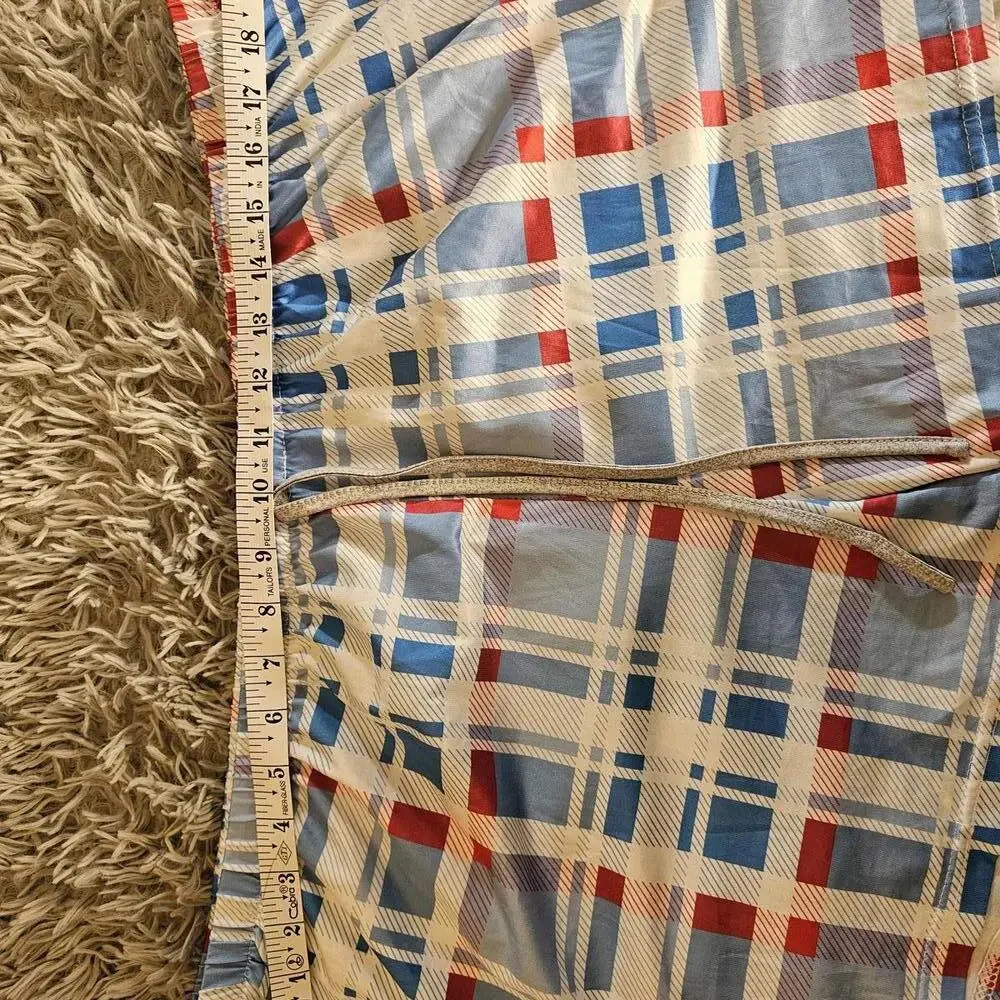 Plaid Pattern Casual Shorts with Elastic Waist